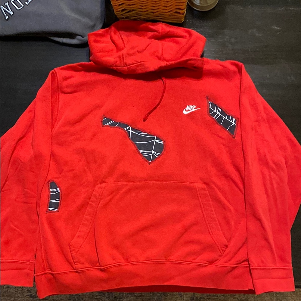 Spiderman Upcycled Handmade Reworked Hoodie